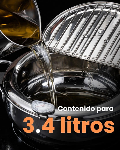 MT FRYPRO® - OLLA FREIDORA JAPONESA CON TERMÓMETRO